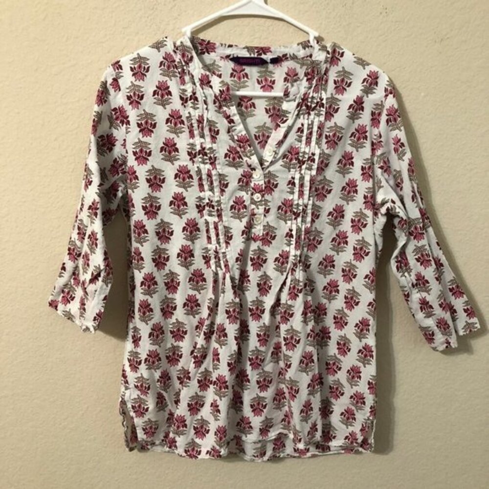 Srishti Blouse Floral Tunic Top